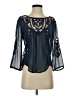 rue21 100% Polyester Blue 3/4 Sleeve Blouse Size S - photo 1