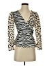 Pomelo 100% Polyester Animal Print Ivory Long Sleeve Blouse Size XS - photo 1