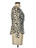 Pomelo 100% Polyester Animal Print Ivory Long Sleeve Blouse Size XS - photo 4