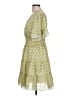 Max Studio Paisley Yellow Casual Dress Size L - photo 5