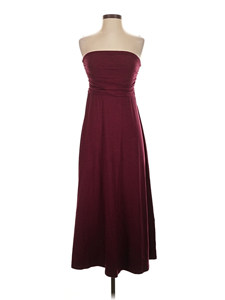 Pre-owned Jjill Cocktail Dress In Burgundy