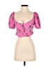 Zara Pink Short Sleeve Blouse Size S - photo 1