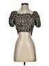 Monteau Gold Short Sleeve Blouse Size S - photo 1