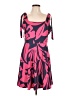 Nine Britton Graphic Pink Cocktail Dress Size L - photo 1