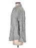 7 For All Mankind 100% Rayon Stripes Silver Long Sleeve Button-Down Shirt Size M - photo 5