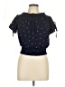 E&M Collection Black Short Sleeve Blouse Size L - photo 1