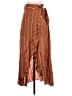 Leith 100% Rayon Stripes Brown Casual Skirt Size XS - photo 1