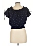 E&M Collection Black Short Sleeve Blouse Size L - photo 2