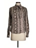 Stella & Dot 100% Polyester Animal Print Brown Long Sleeve Blouse Size XS - photo 1