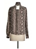 Stella & Dot 100% Polyester Animal Print Brown Long Sleeve Blouse Size XS - photo 2