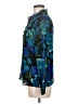 Calvin Klein Floral Teal Blue 3/4 Sleeve Blouse Size M (estimated) - photo 5