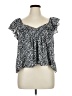 Universal Thread Black Short Sleeve Blouse Size XL - photo 1