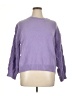 Shein Curve 100% Polyester Solid Purple Pullover Sweater Size 1X - photo 1