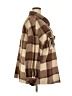 Shein Curve 100% Polyester Plaid Brown Purple Coat Size 20 Plus (4) - photo 4