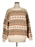 Romwe 100% Polyester Print Tan Pullover Sweater Size 1X - photo 1