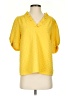VOY Yellow Short Sleeve Blouse Size S - photo 1