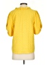 VOY Yellow Short Sleeve Blouse Size S - photo 2