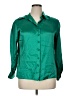 Lloyd Williams Green 3/4 Sleeve Button-Down Shirt Size 14 - photo 1