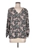 Ann Taylor LOFT Outlet 100% Polyester Paisley Gray Long Sleeve Blouse Size M - photo 1