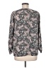 Ann Taylor LOFT Outlet 100% Polyester Paisley Gray Long Sleeve Blouse Size M - photo 2