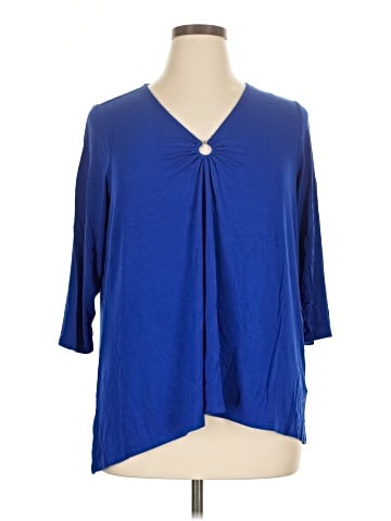 Cable & Gauge 3/4 Sleeve Blouse (view 1)