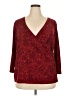 Rafaella Burgundy 3/4 Sleeve Top Size 2X - photo 1