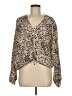 By Together 100% Polyester Tan Long Sleeve Blouse Size M - photo 1