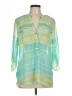 Fred David 100% Polyester Green 3/4 Sleeve Blouse Size L - photo 1