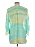 Fred David 100% Polyester Green 3/4 Sleeve Blouse Size L - photo 2