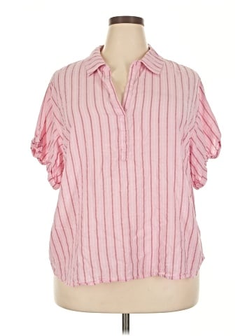a.n.a. A New Approach Short Sleeve Blouse (view 1)