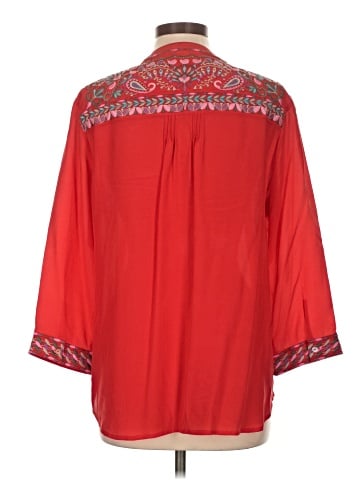 Sigrid Olsen Long Sleeve Silk Top (view 2)