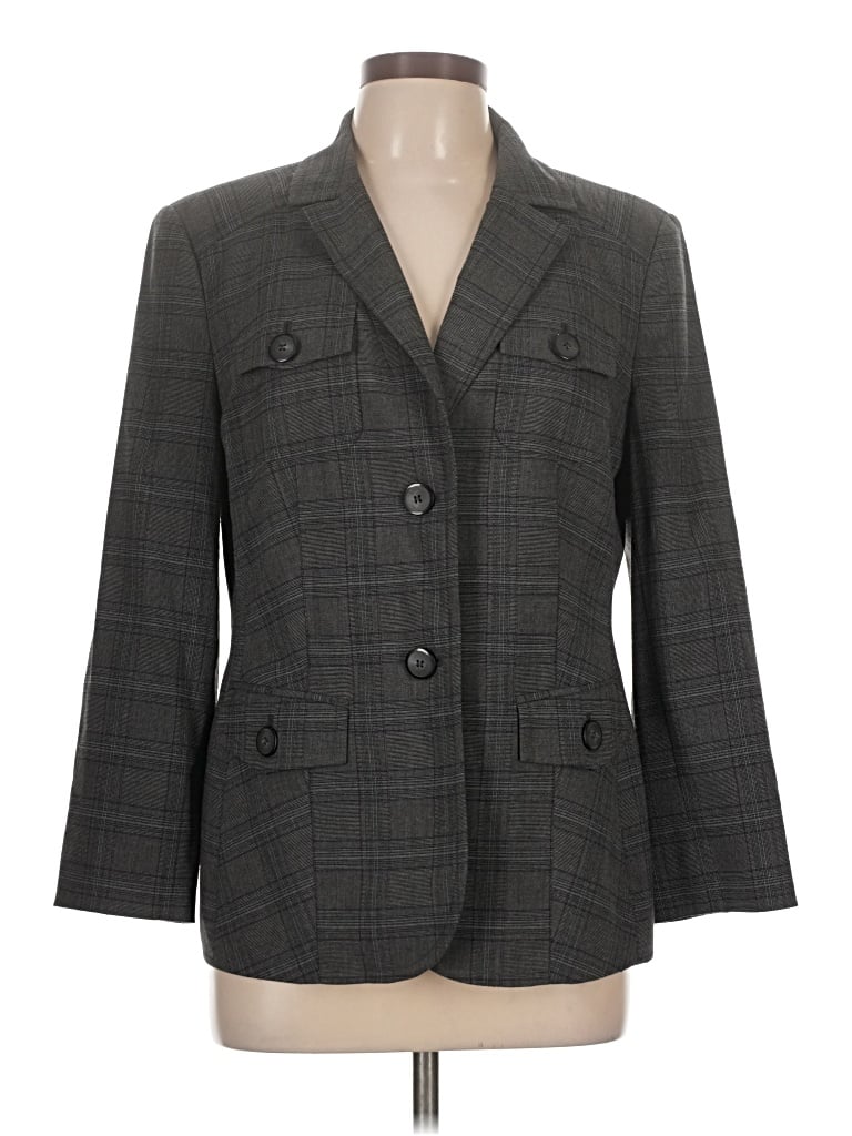 Pre-owned Style & Co Blazer Jacket In Gray