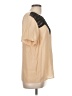 Lie 100% Nylon Tan Short Sleeve Blouse Size L - photo 4