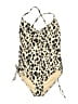 Kona Sol Animal Print Ivory One Piece Swimsuit Size L - photo 1