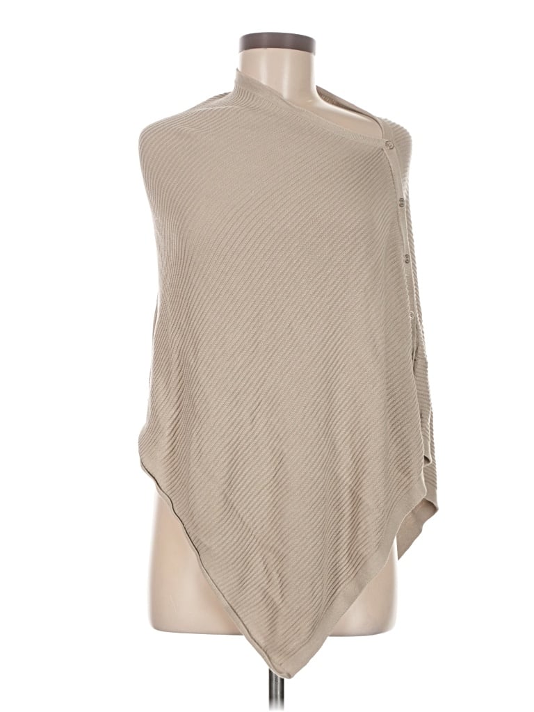 Pre-owned Rino And Pelle Poncho In Tan