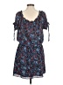 Aqua 100% Polyester Print Blue Casual Dress Size M - photo 2