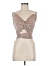 Ro & De 100% Polyester Tan Sleeveless Blouse Size M - photo 1