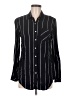 Hem & Thread Stripes Black Long Sleeve Button-Down Shirt Size M - photo 1