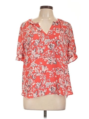 Ann Taylor LOFT Outlet Short Sleeve Blouse (view 1)