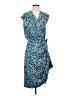 Assorted Brands 100% Silk Print Blue Cocktail Dress Size M - photo 1