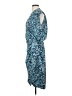 Assorted Brands 100% Silk Print Blue Cocktail Dress Size M - photo 5