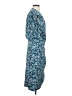 Assorted Brands 100% Silk Print Blue Cocktail Dress Size M - photo 4