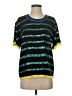 Madison Marcus 100% Silk Teal Short Sleeve Top Size S - photo 1
