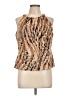 W by Worth 100% Polyester Brown Sleeveless Blouse Size 12 - photo 1