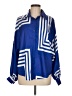Unbranded 100% Polyester Color Block Blue 3/4 Sleeve Blouse Size M - photo 1