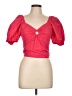 Sim & Sam 100% Cotton Red Short Sleeve Top Size L - photo 1