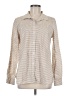 Garnet Hill Stripes Tan Long Sleeve Blouse Size 8 - photo 1