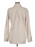 Garnet Hill Stripes Tan Long Sleeve Blouse Size 8 - photo 2