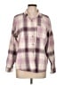 Universal Thread 100% Cotton Plaid Purple Long Sleeve Button-Down Shirt Size L - photo 1