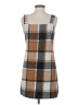 Unbranded 100% Polyester Plaid Brown Casual Dress Size S - photo 2